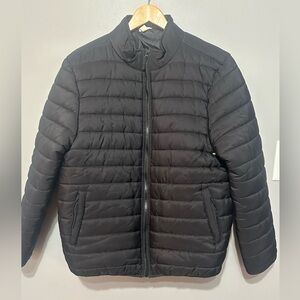 Eight Bells Puffer Jacket Pockets Full Zip Front Water Resistant Great Cond!